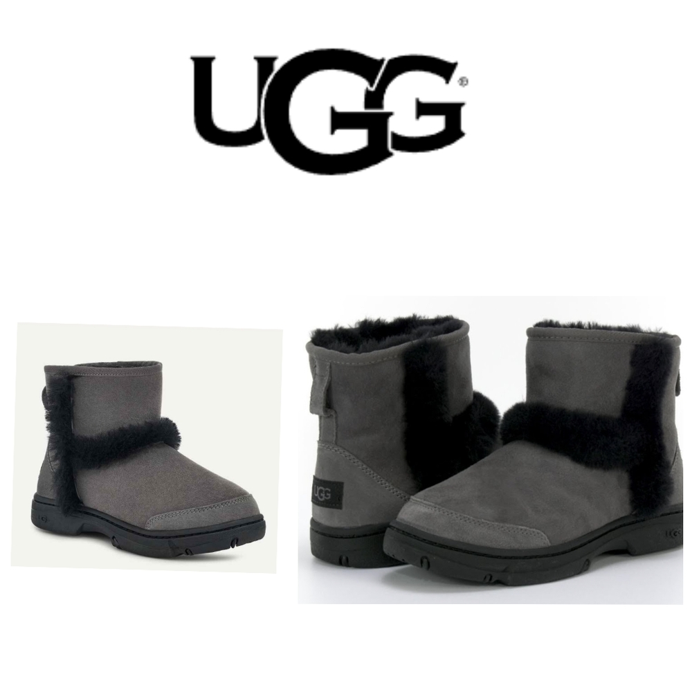 UGG Charcoal Shearling Ankle Boots